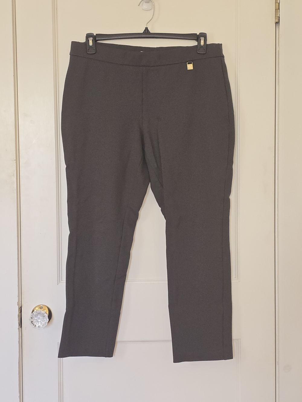 Rafaella Dark Sage Green Gray Straight Leg Stretch Trousers 16